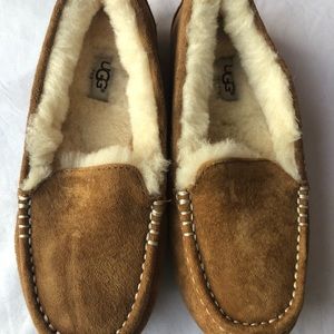 New, never worn, Ugg moccasins with original box!